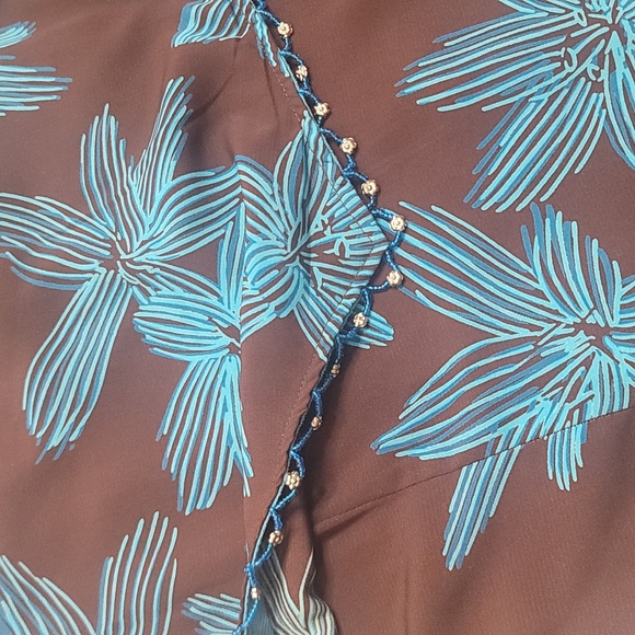 CDC brown summer floral dress sz 12 - Picture 7 of 12